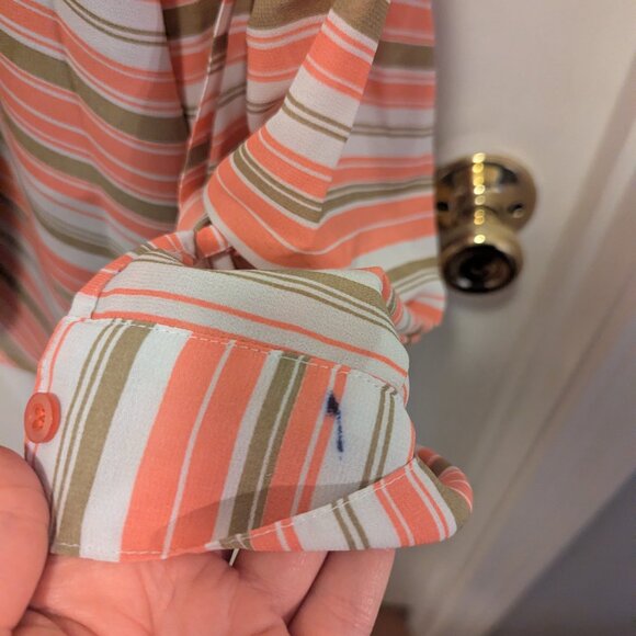 Tramp peach and light brown button down - 3X - Picture 8 of 8